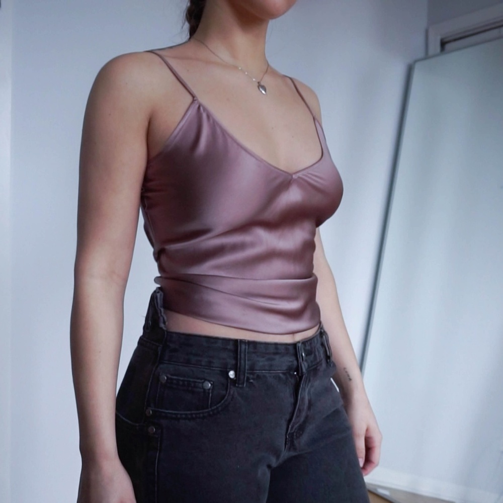 Vintage satin tank top